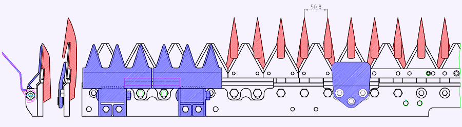 Grafik eines Schneidewerks