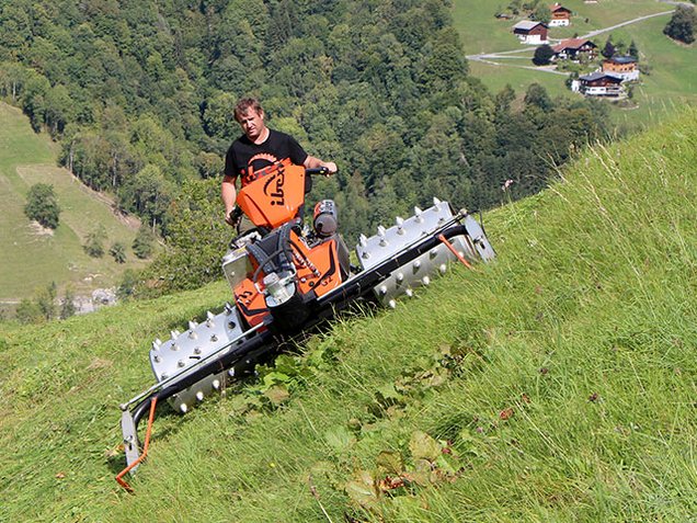 [Translate to English:] der häufigste Einsatzbereich für das Bidux Doppelmesser ist das Mähen großer Wiesen zur Futtergewinnung
